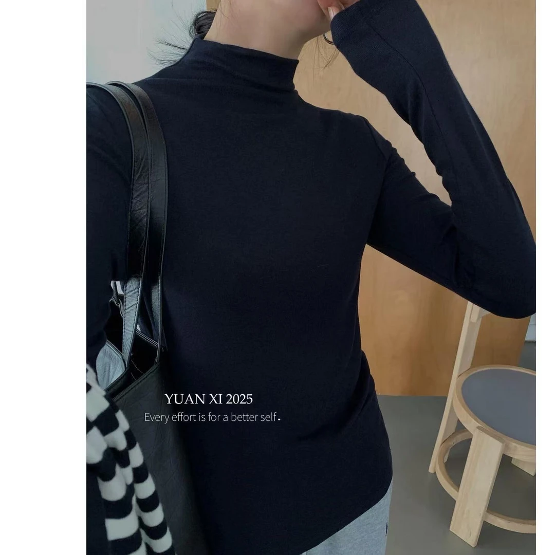 2363•半高领打底 SY# 东大门简约百搭半高领打底衫•