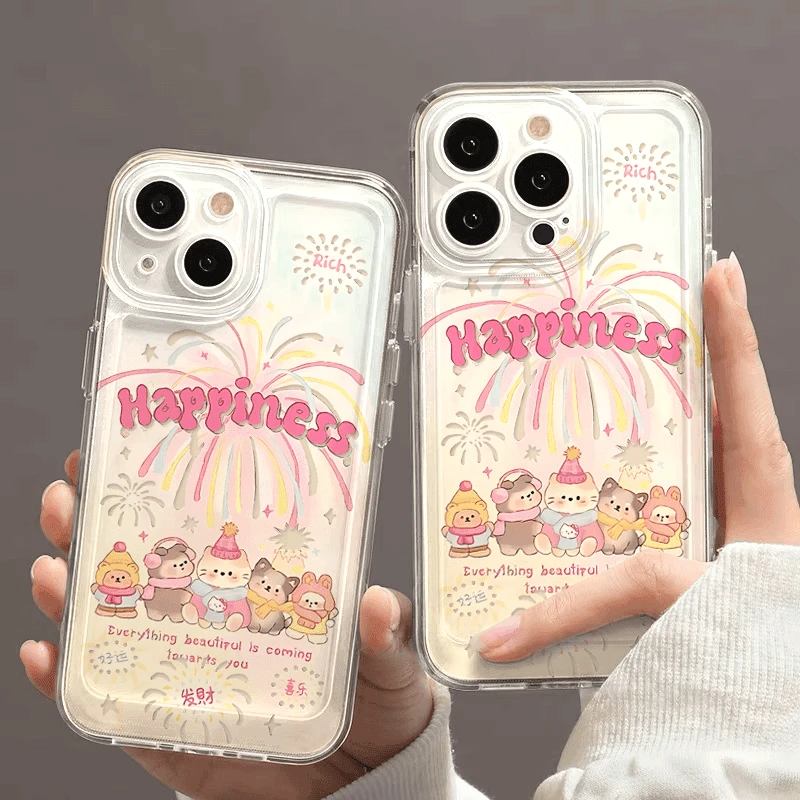 动物烟花适用苹果iphone小米15/14/13pro防摔vivo华为oppo手机壳