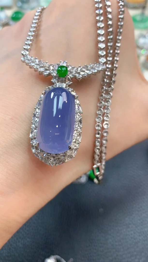 【闪购商品】翡翠套链18K金镶嵌m39