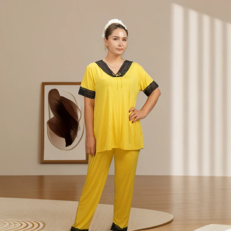 (乌市发货)高级莫代尔面料8月福利女款睡衣套装