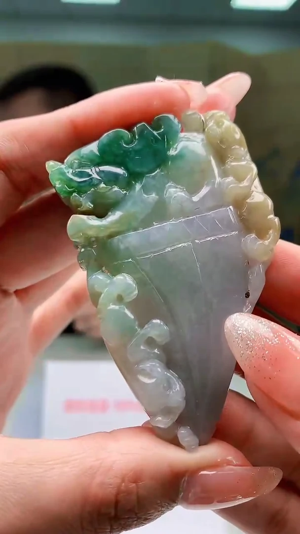 【闪购商品】定制翡翠未镶嵌5152MM-毛货挂件14