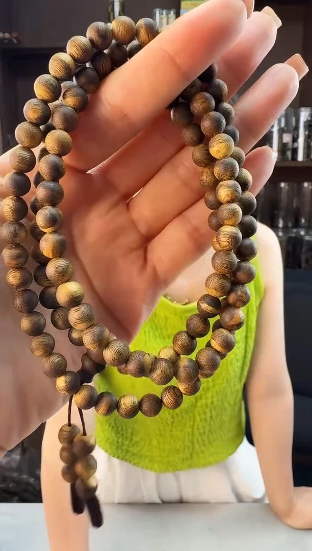 手串沉香0719海南白奇圆珠多圈多样性发一