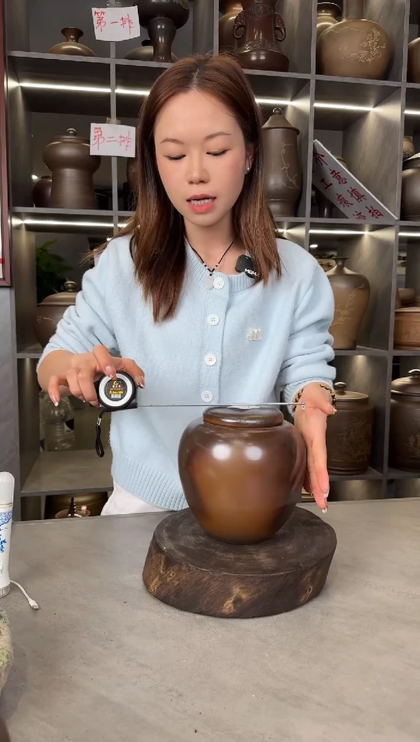 【闪购商品】罐本陶手作泥兴陶柴烧一斤装茶叶罐内里瑕疵