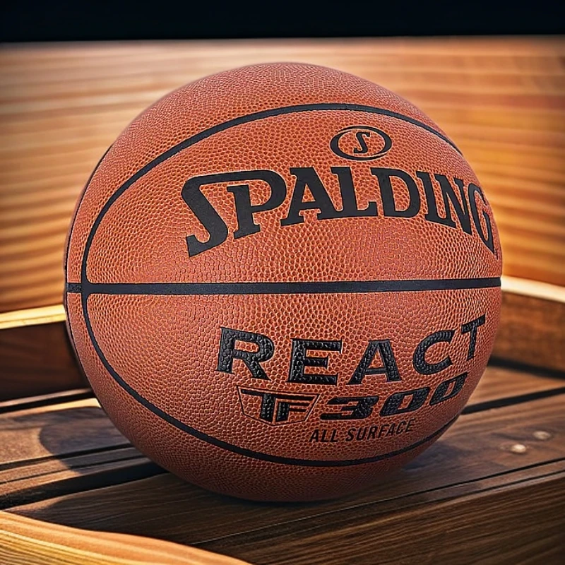 斯伯丁76-846Y专业比赛篮球室内外耐磨PU材质标准7号运动用球