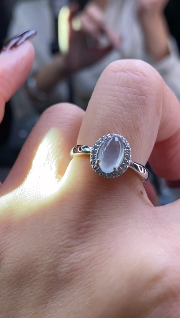 颈饰银S925镶嵌翡翠净货17269