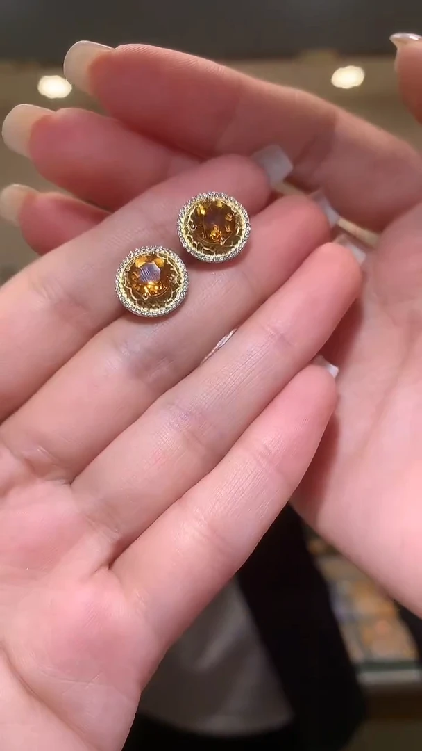 银S925镶嵌耳饰水晶【宝石世家严选】