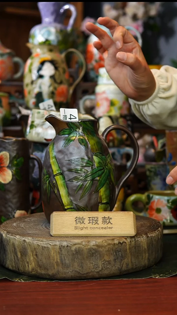 陶瓷微瑕47景德镇手工手绘釉下彩