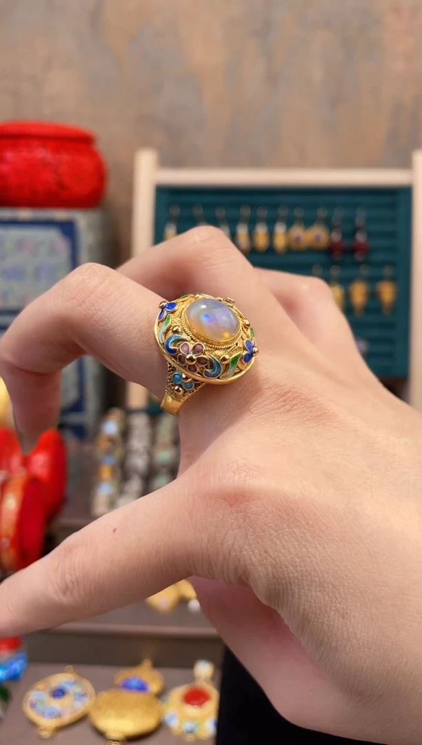 【闪购商品】非遗绝技花丝镶嵌戒指