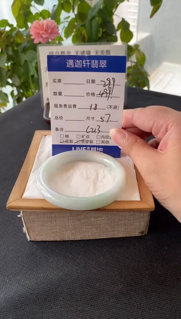 未镶嵌手镯翡翠57圈口 C213编码