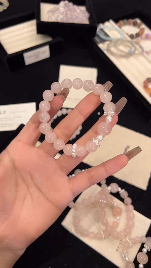 【闪购商品】水晶手链合金粉水晶手链x1194