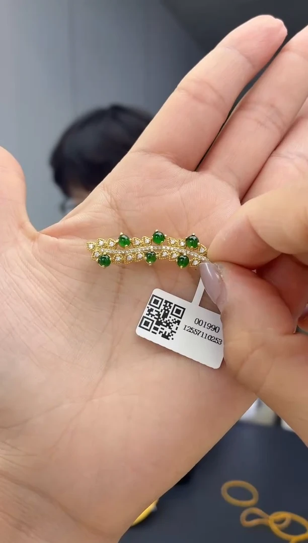 银S925镶嵌戒指翡翠111111111