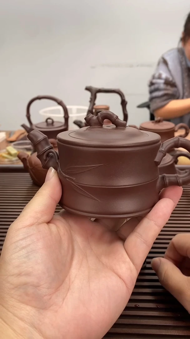 茶壶紫砂微瑕疵不退换200毫升竹段紫泥16号