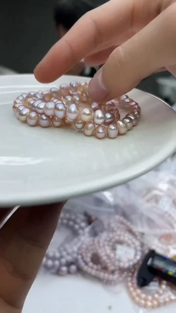 未镶嵌手链淡水珍珠紫色系手链