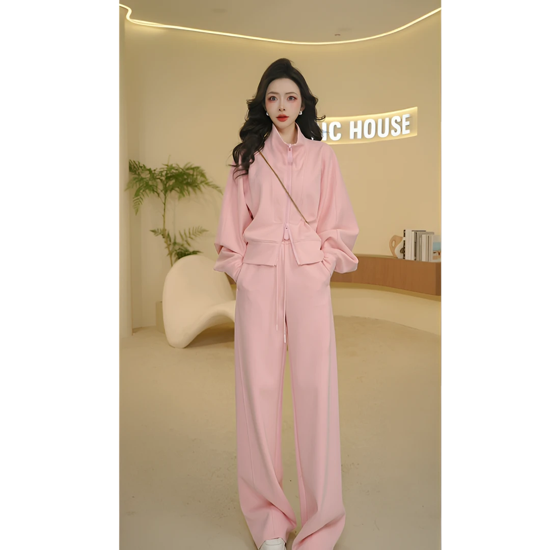 Basic House/百家好25新款时尚设计师气质慵懒显瘦长款两件套