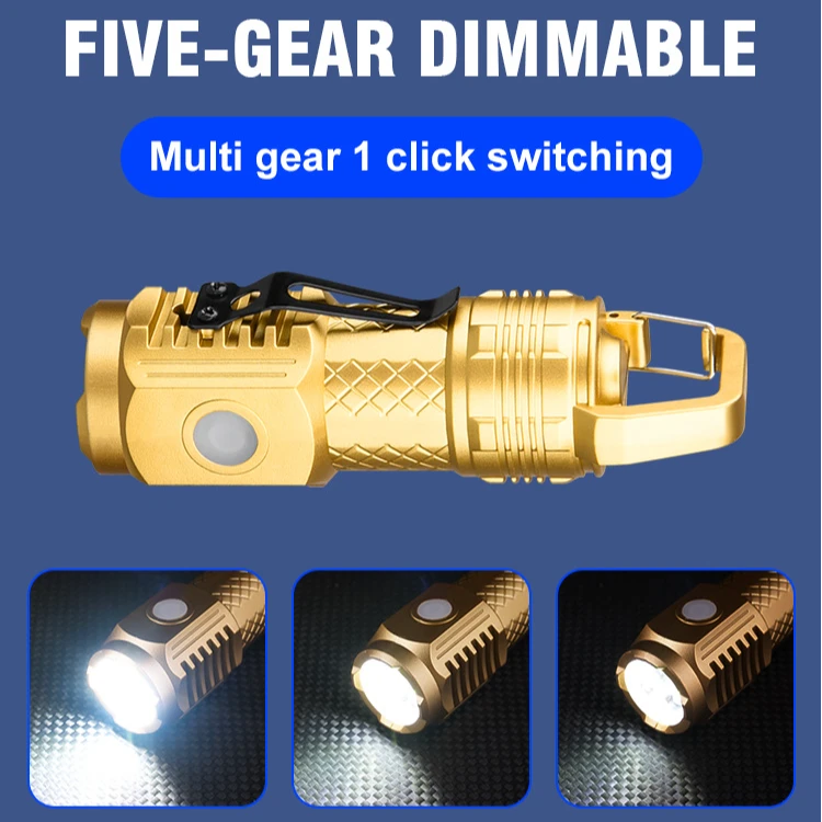 （两个丸子专属）三眼小钢炮闪光灯户外手电筒露营小巧便捷超亮迷你