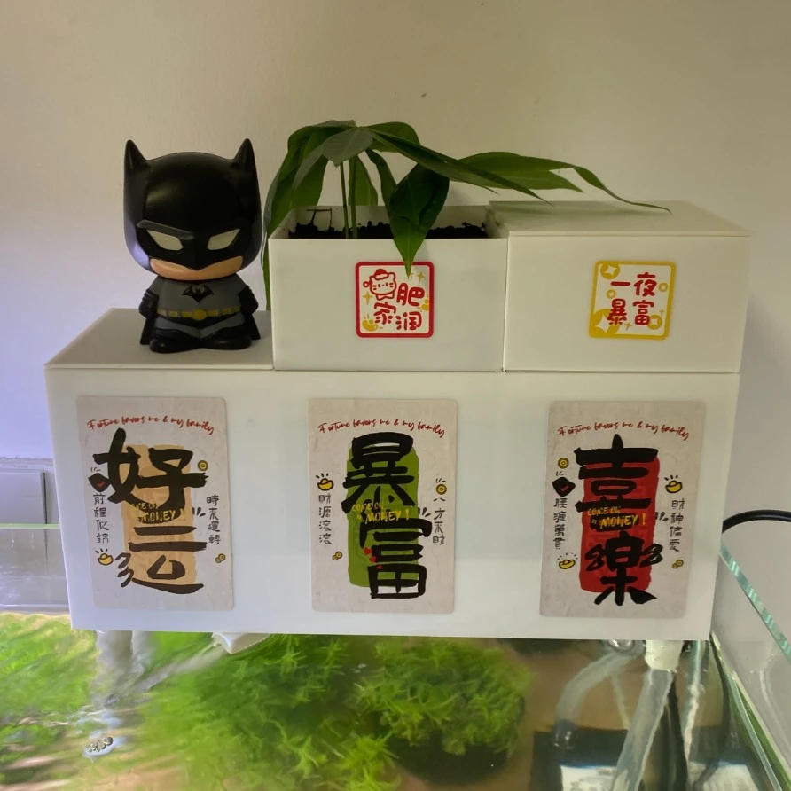 鱼缸顶滤桶滴流盒增氧过滤器乌龟缸周转箱壁挂过滤顶部过滤净水器