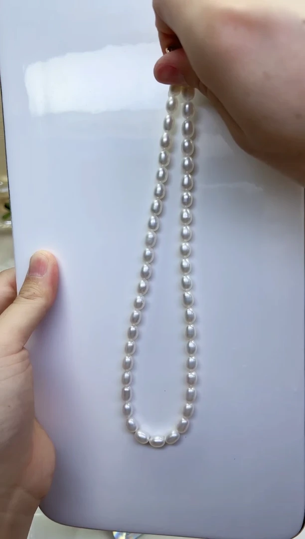 淡水珍珠未镶嵌项链白胖子 6-7mm