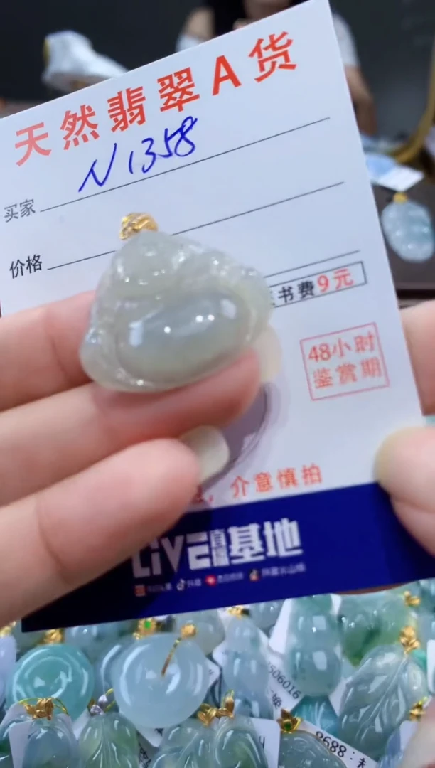 颈饰未镶嵌翡翠天然翡翠A货挂件