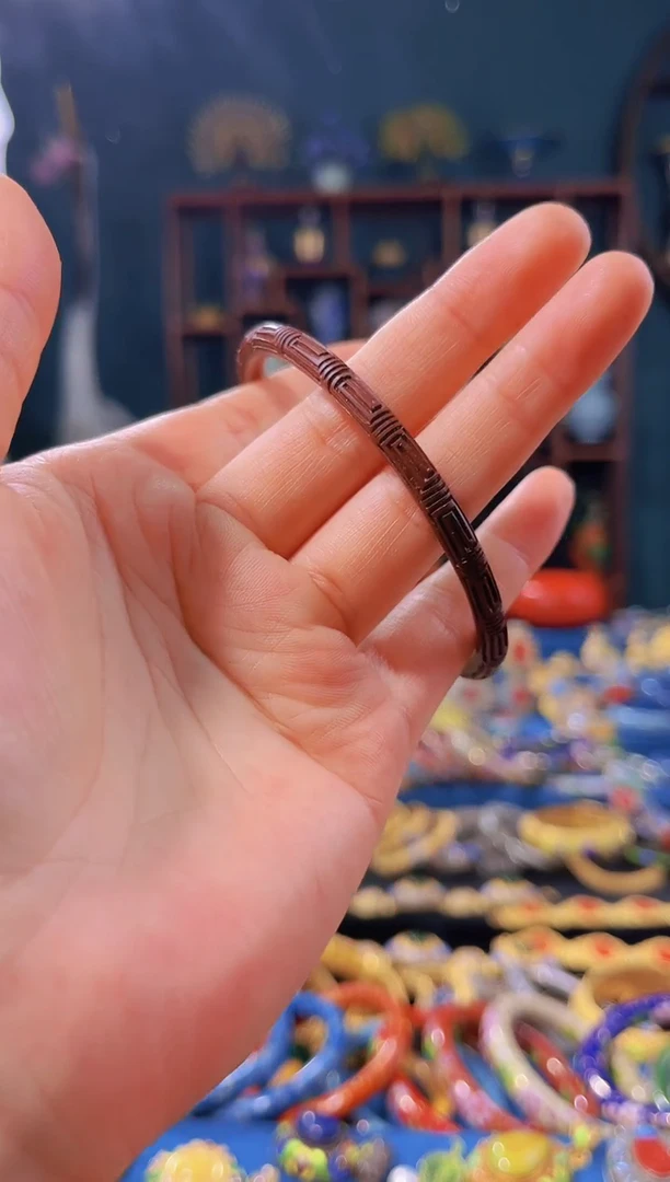 【闪购商品】非遗绝技 雕漆叮当镯 咖