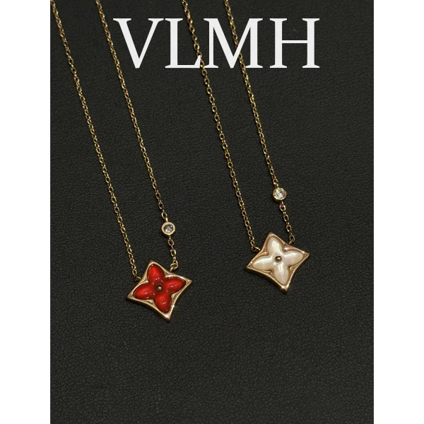 铜合金项链 CNC精工 VLMH2043项链女气质轻奢百搭草草坠链