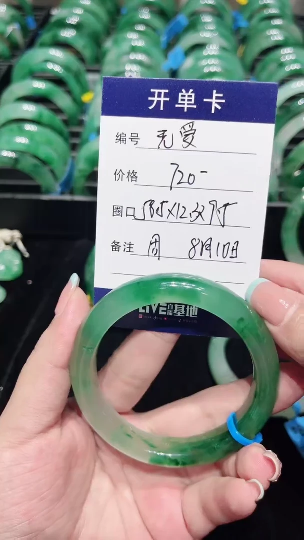 石英质玉（非洲翠）未镶嵌颈饰手镯58.5