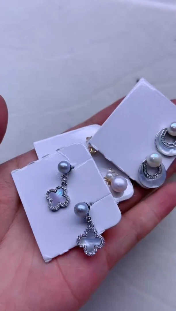 【闪购商品】淡水珍珠耳饰未镶嵌一起