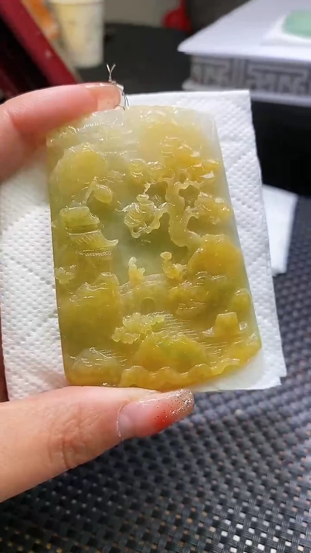 【闪购商品】定制翡翠未镶嵌18/0114/W/山水