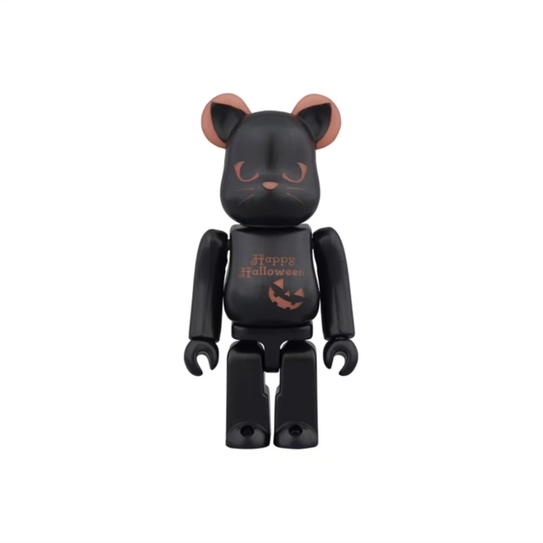 【小白】bearbrick 积木熊 万圣节黑猫 红色夜光 400%