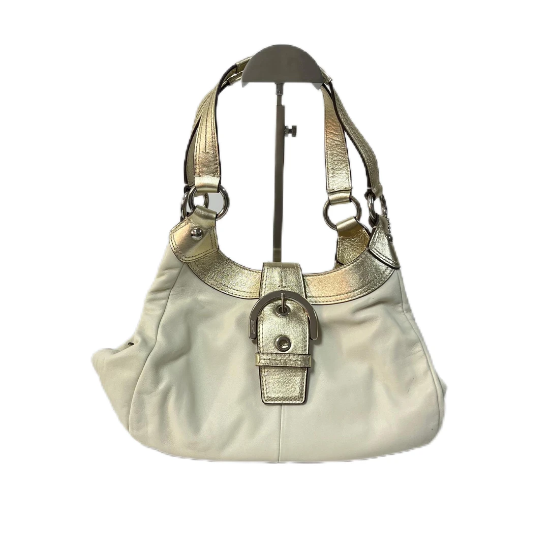 95新 COACH/蔻驰 白色全皮单肩腋下包 AF-2437-B