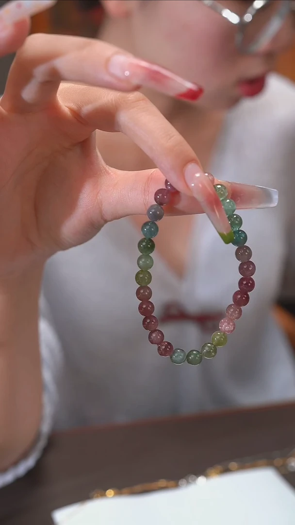 银S925镶嵌手链碧玺KT25090535