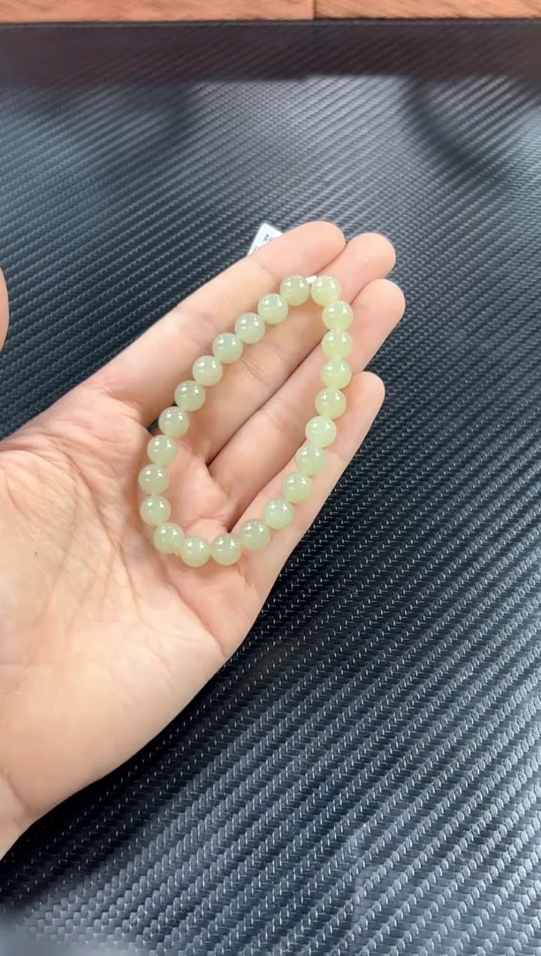 未镶嵌手串和田玉且末微色差近矿卡8j