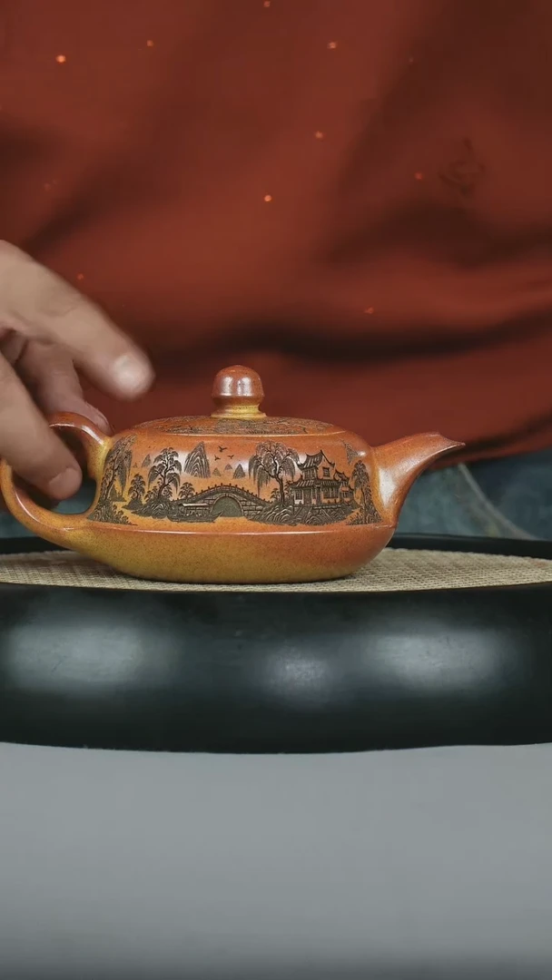 茶壶紫砂云雾沉香泥 江山如画