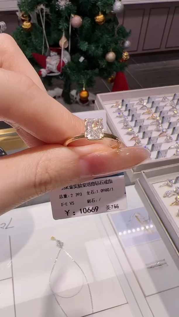 【闪购商品】实验室培育钻石18K金镶嵌@@00028533
