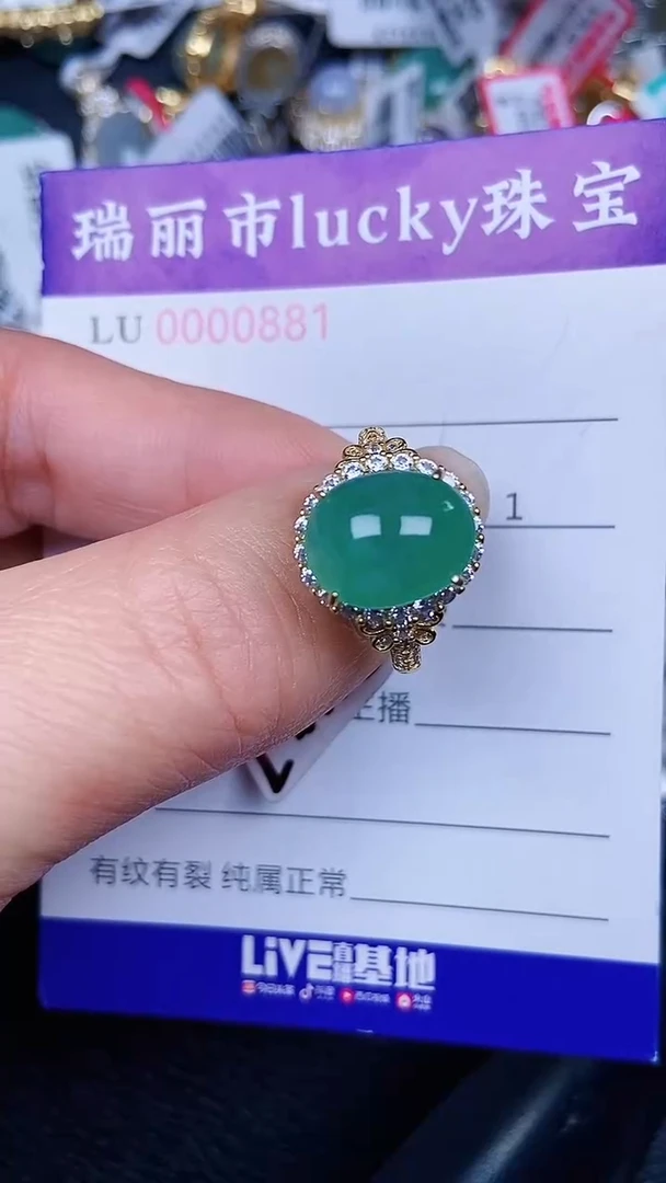 颈饰银S925镶嵌翡翠0881