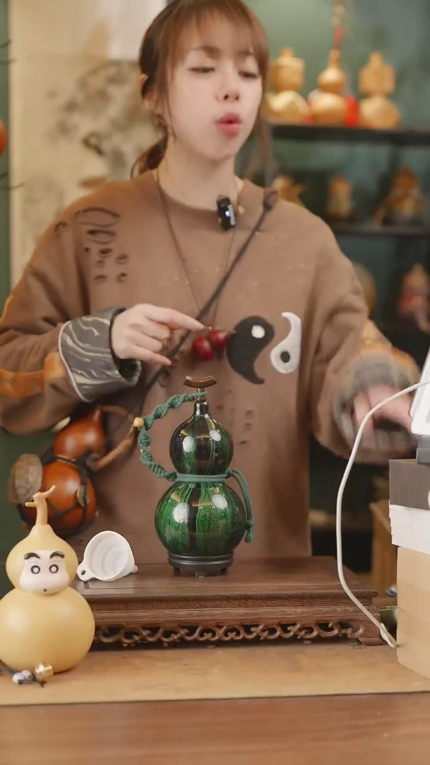 【闪购商品】243号精品天然大漆工艺防渗内胆酒葫芦~