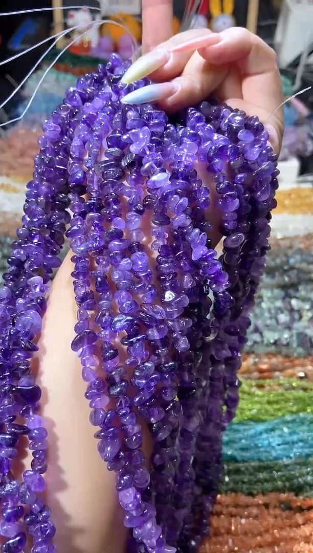 水晶珠宝半成品未镶嵌紫水晶