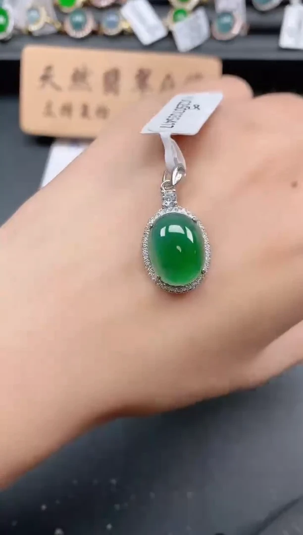 银S925镶嵌戒指翡翠111