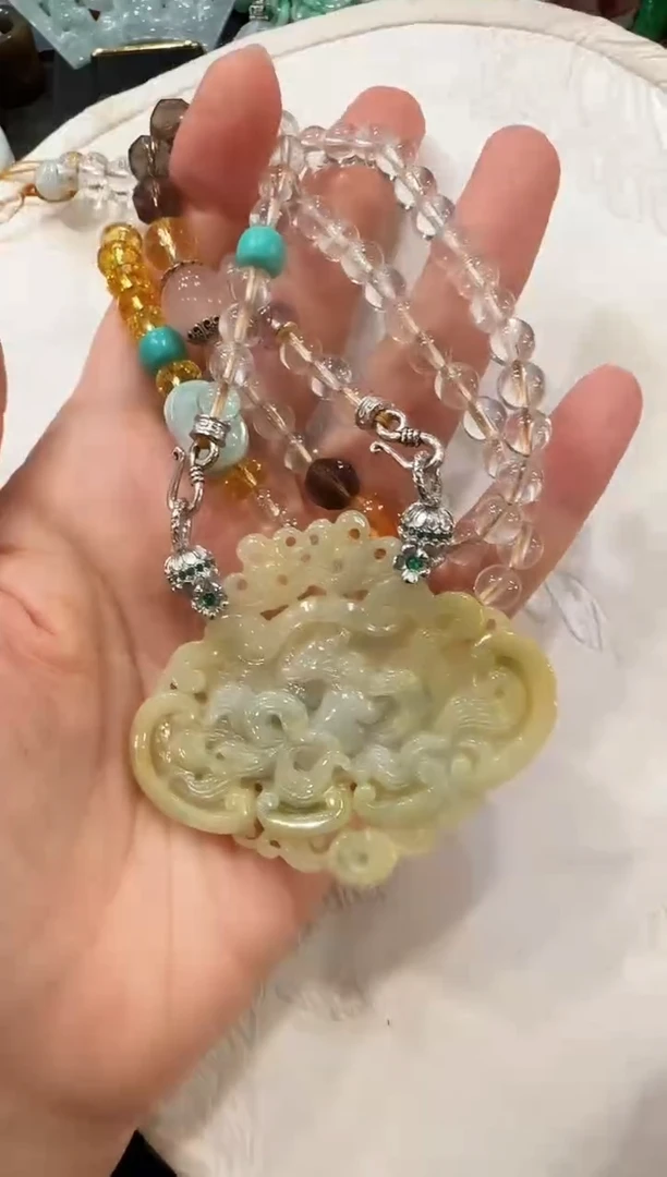 颈饰未镶嵌翡翠国风