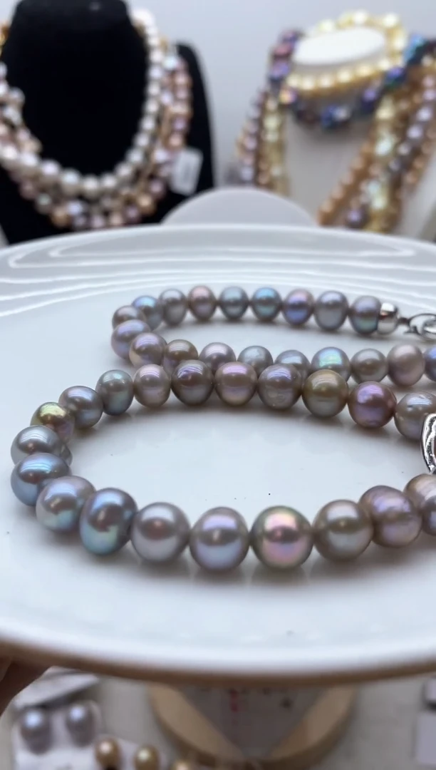 【闪购商品】淡水珍珠颈饰钛钢96