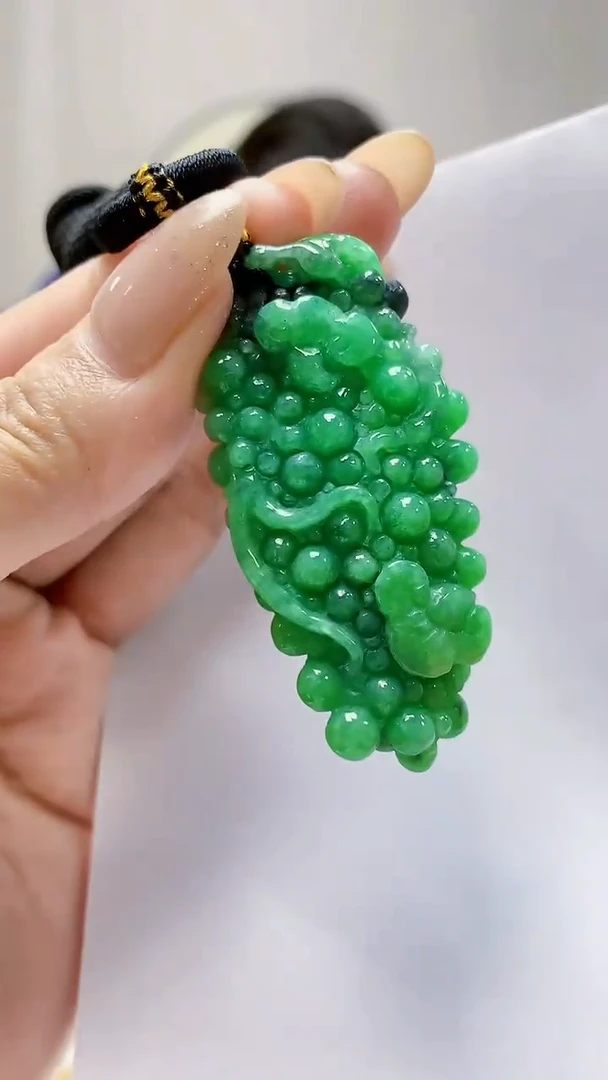 未镶嵌定制翡翠5060MM-毛货挂件27