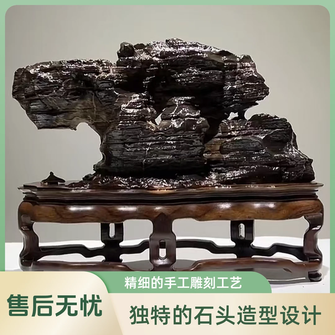 天然摆件奇石观赏石书房狮子摆设风化手工貔貅麒麟室内创意陶瓷