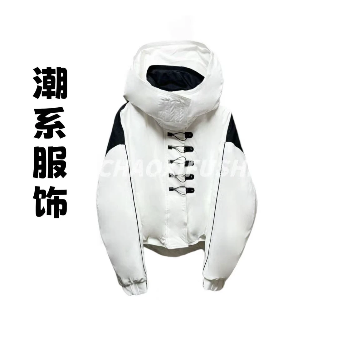 YY欧货潮牌冬季连帽白鸭绒羽绒服25870