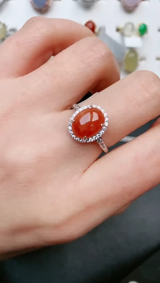 【闪购商品】翡翠戒指银S925镶嵌....