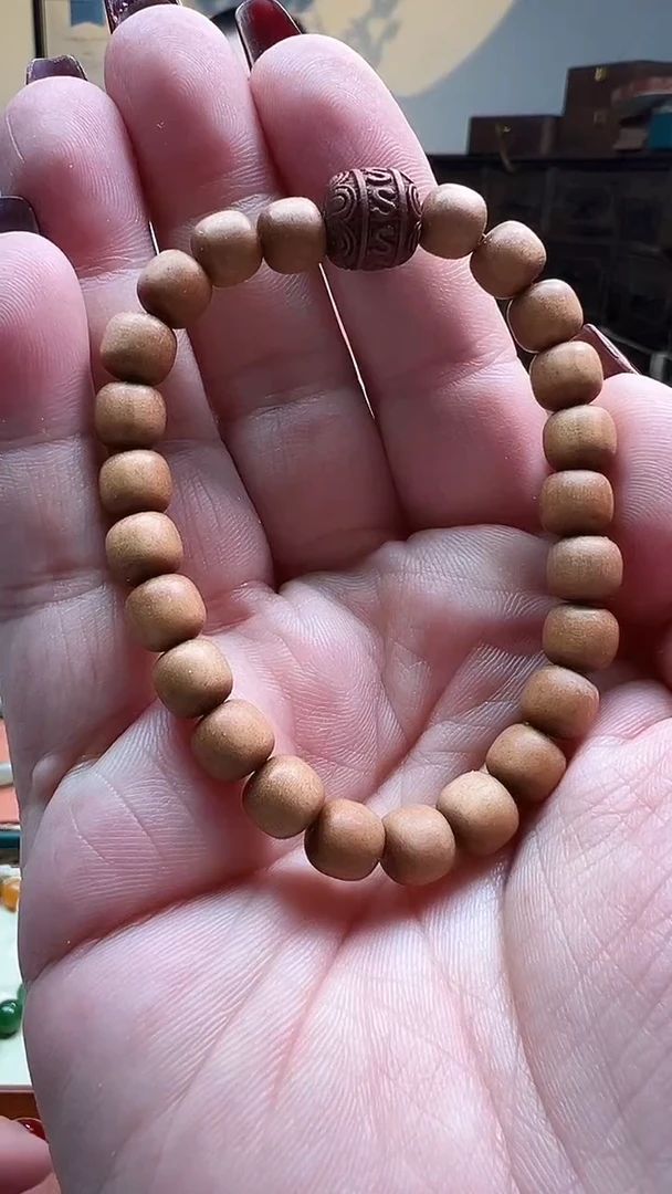 檀香木手串/手链7mm左右檀香老型单圈手串