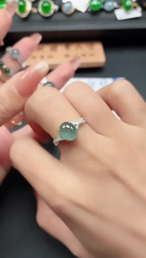 银S925镶嵌戒指翡翠1111