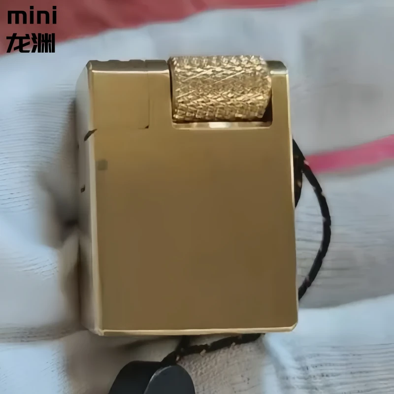 口袋火机黄铜迷你龙渊煤油打火机小巧便携火机复古抬臂侧滑男士