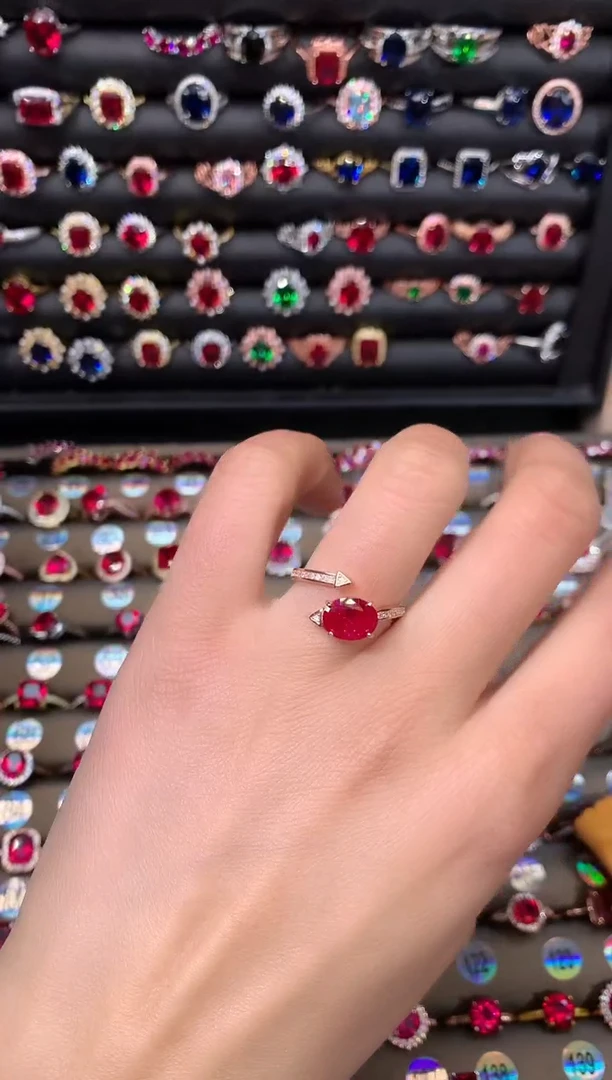 【闪购商品】红宝石戒指银S925镶嵌1