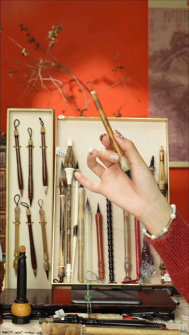 148号闪孤品高货毛笔链接 清水试笔 蘸墨不退