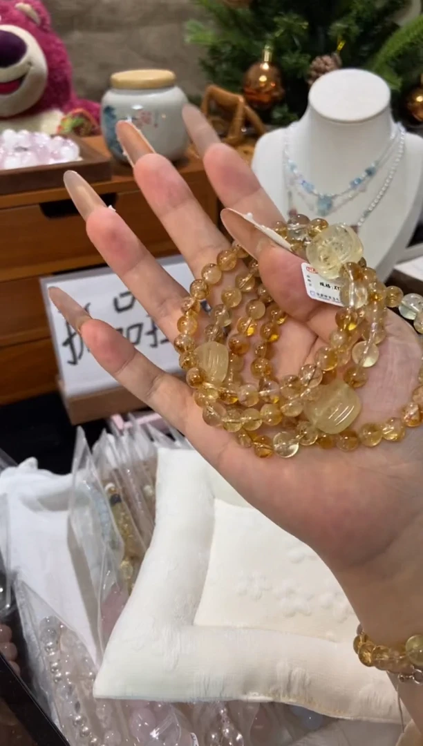 水晶手串未镶嵌孤品捡漏均匀瑕疵介意勿拍