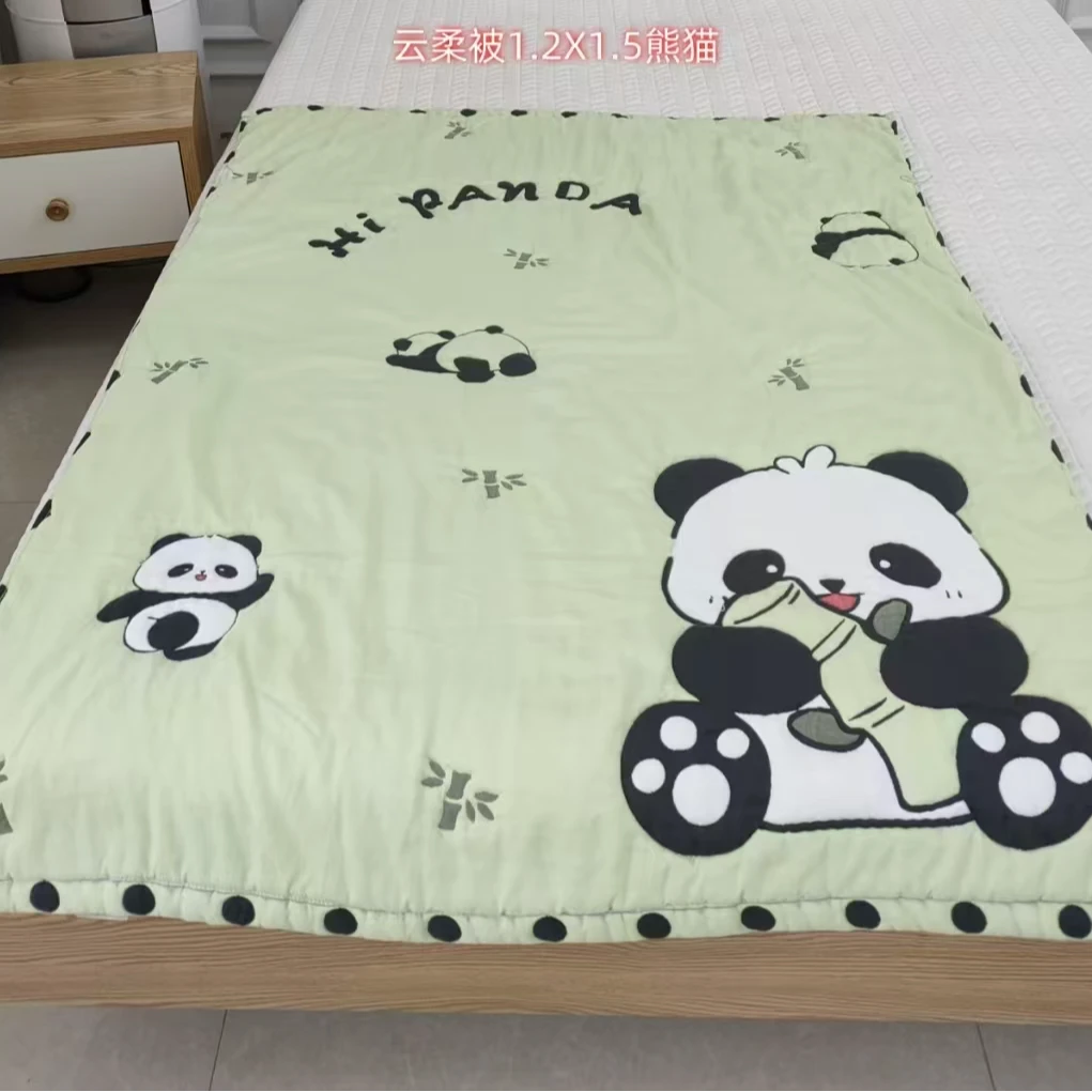 【温暖家居】泡芙被120×150cm-熊猫